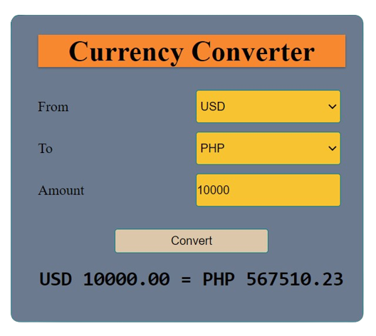 Currency Converter screenshot