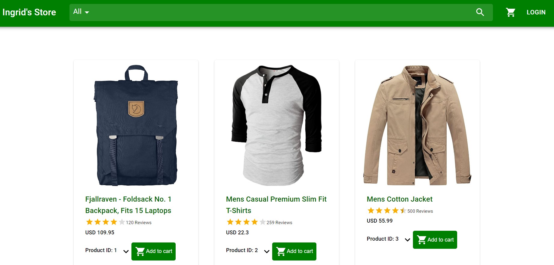 E-Commerce App screenshot