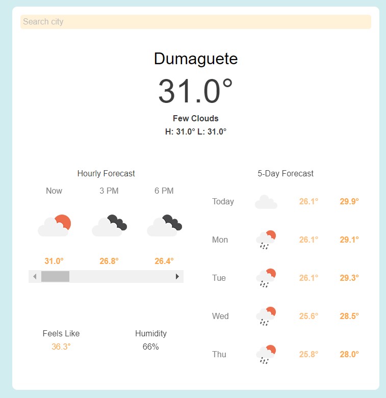 Weather App screenshot